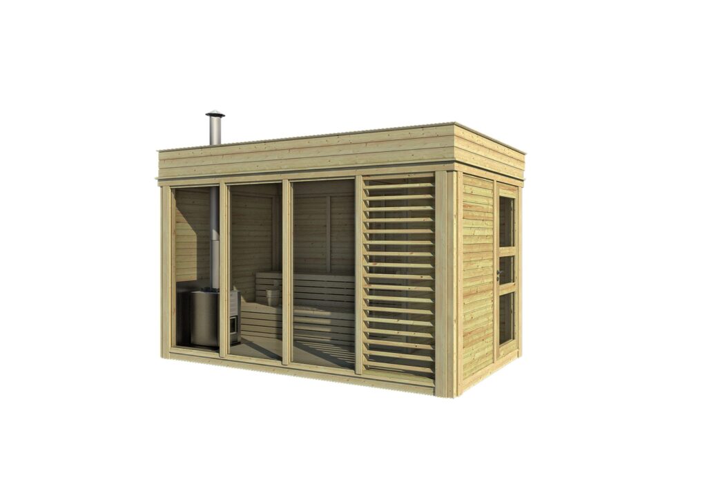 Sauna cube 2 x 4 with changing room