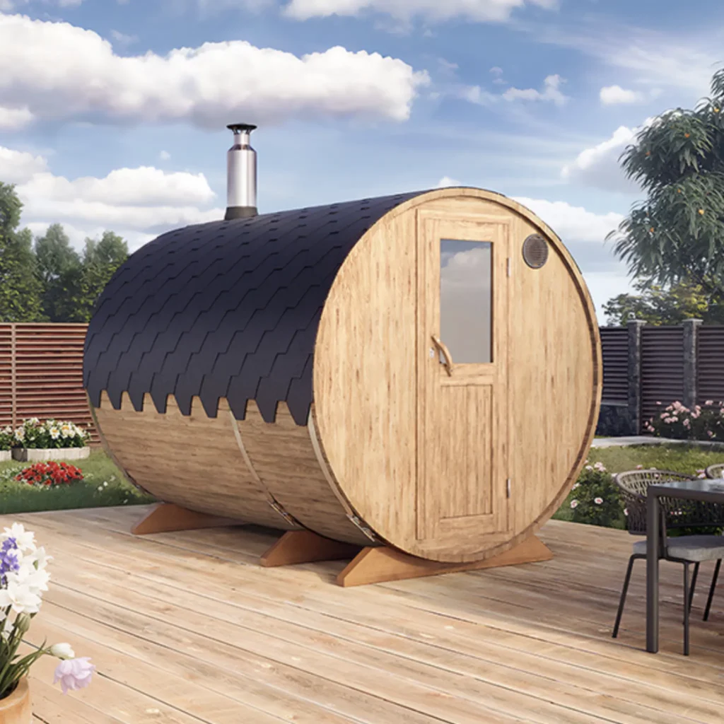 “3m” S3P Barrel sauna for 4 persons with dressing room