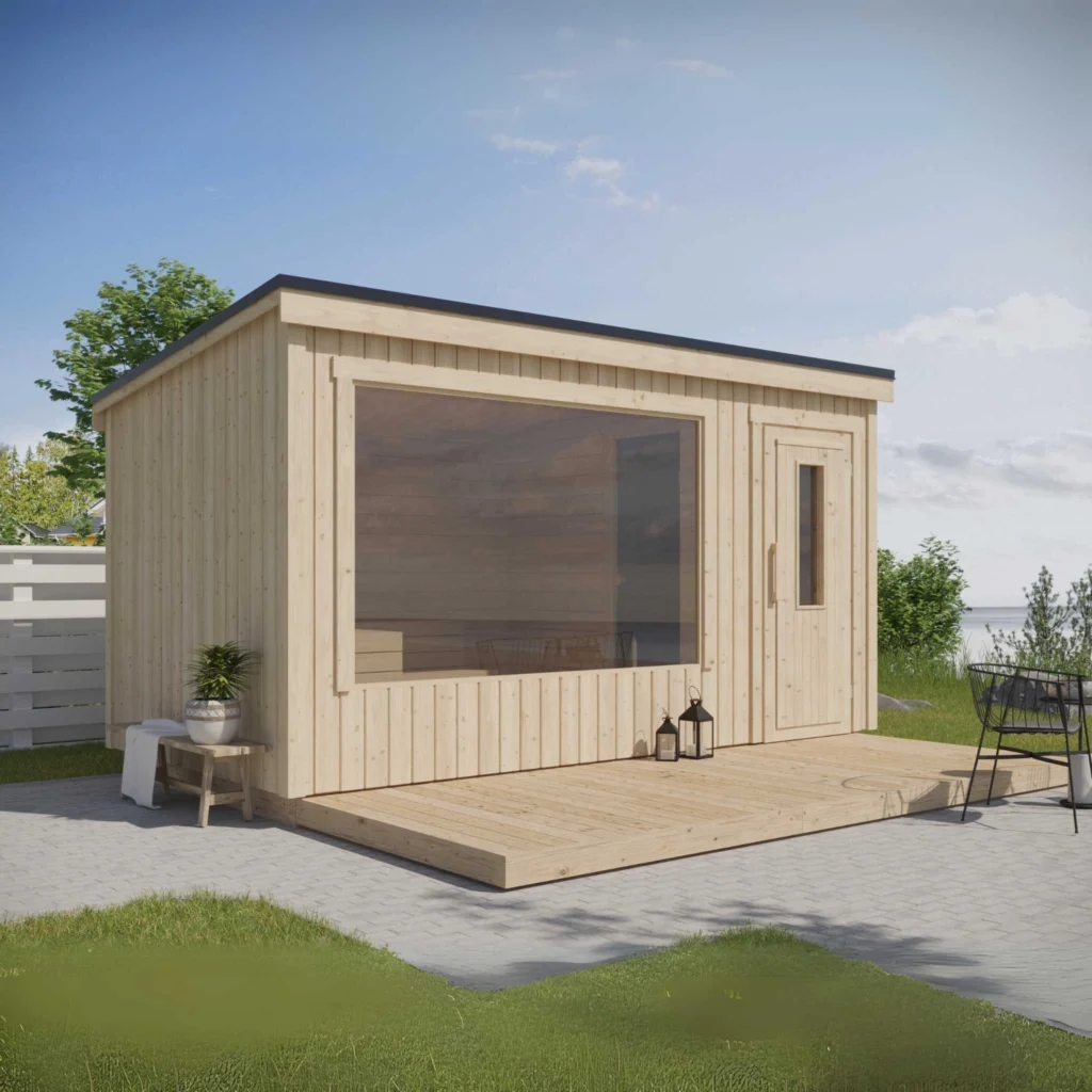 “Aada L” sauna, assembled and insulated, 4.4 x 2.2m