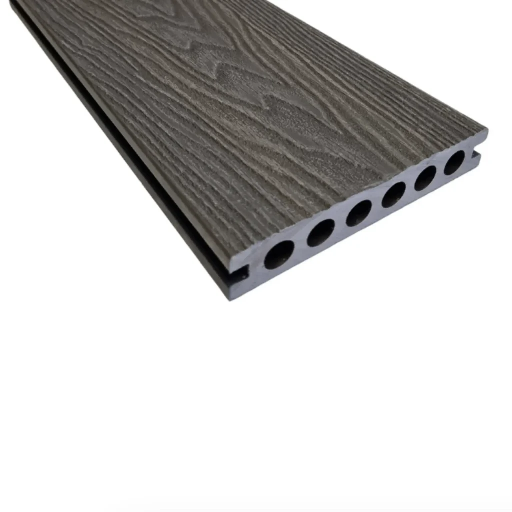Deck board DUO composite wood, dark grey / grey 22x140x3850mm