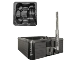 Miraceti Hot Tub/Jacuzzi – Integrated heater, Deluxe Acrylic Interior