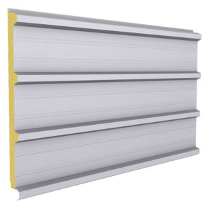 Roof sandwich panel in the shape of a trapezoidal sheet