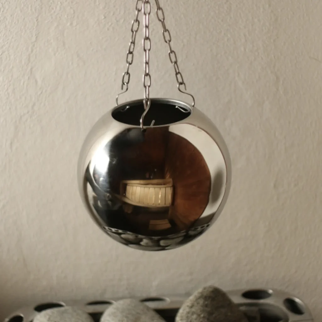 Saunapallo saunaball shiny steel
