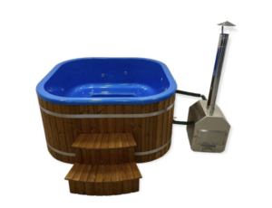 Hot tub square with acrylic insert