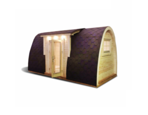 Insulated camping Pod 2.4 m x 4.8 m (with side entrance)
