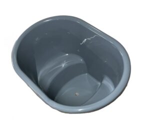 1.65m oval terrace set with fiberglass liner and external stove