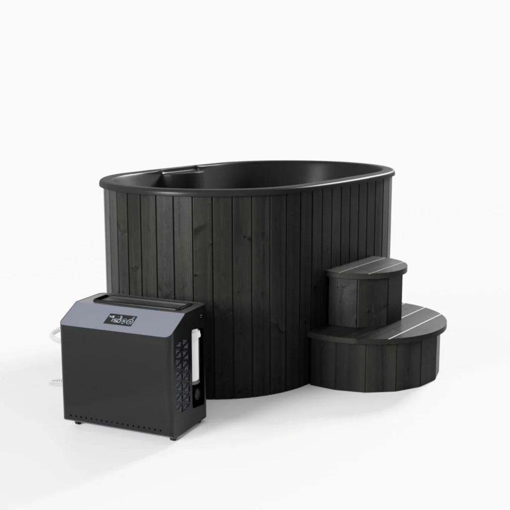 Cold plunge Ukko Ofuro with water cooler-heater, black edition